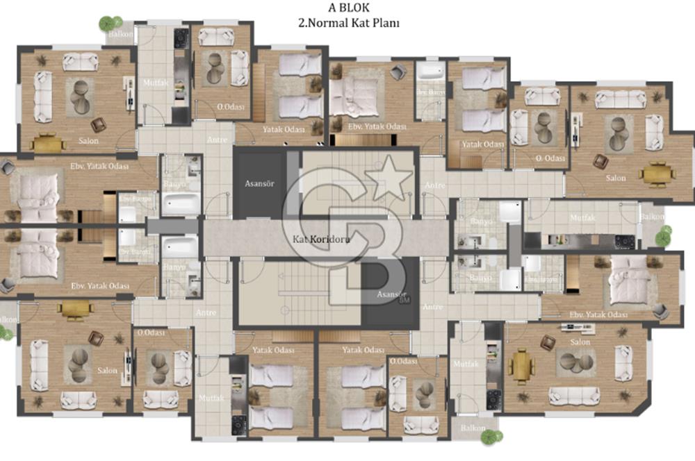 BAHÇELİEVLER ŞİRİNEVLER MAH SATILIK 3+1 SIFIR DAİRE