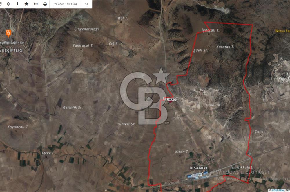 CB CITY' DEN KÜTAHYA/MERKEZ İHSANİYE MAH SATILIK TARLA