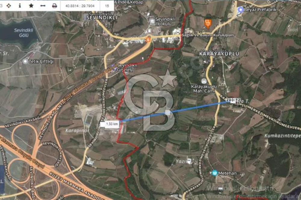 Kocaeli Karayakuplu Mah.de 1.413 m2 Yatırımlık Satılık Arazi