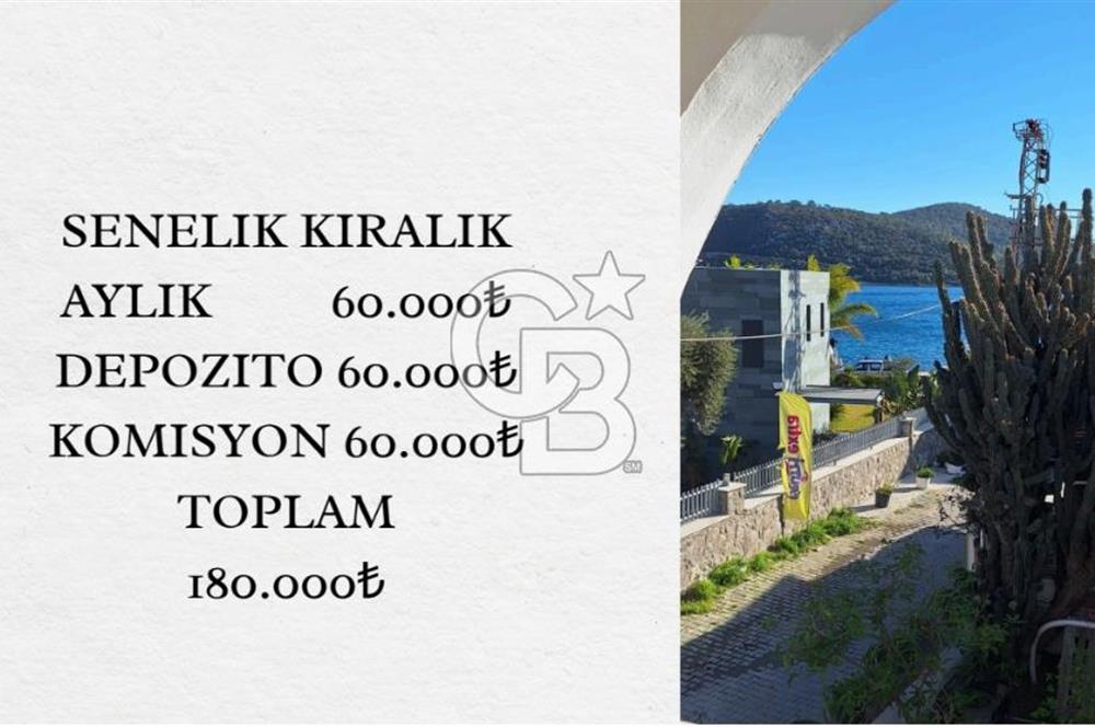 Senelik Kiralık Bodrum Türkbükü Denize 50 mt. Yakınlıkta 3+1-Alt Kat