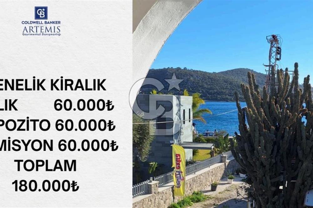 Senelik Kiralık Bodrum Türkbükü Denize 50 mt. Yakınlıkta 3+1 Üst Kat