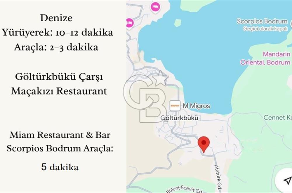 Satılık Bodrum Türkbükü Müstakil Havuzlu Denize 300 Metre  3+1 