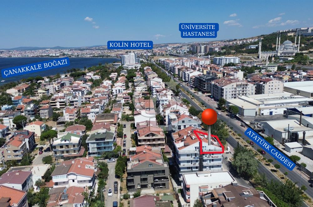 Çanakkale Kepez’de Boğaz Manzaralı 3+1 Satılık Dubleks Daire