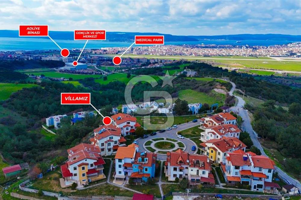ÇANAKKALE MERKEZ BOĞAZ MANZARALI SATILIK 6+3 FORLEKS VİLLA