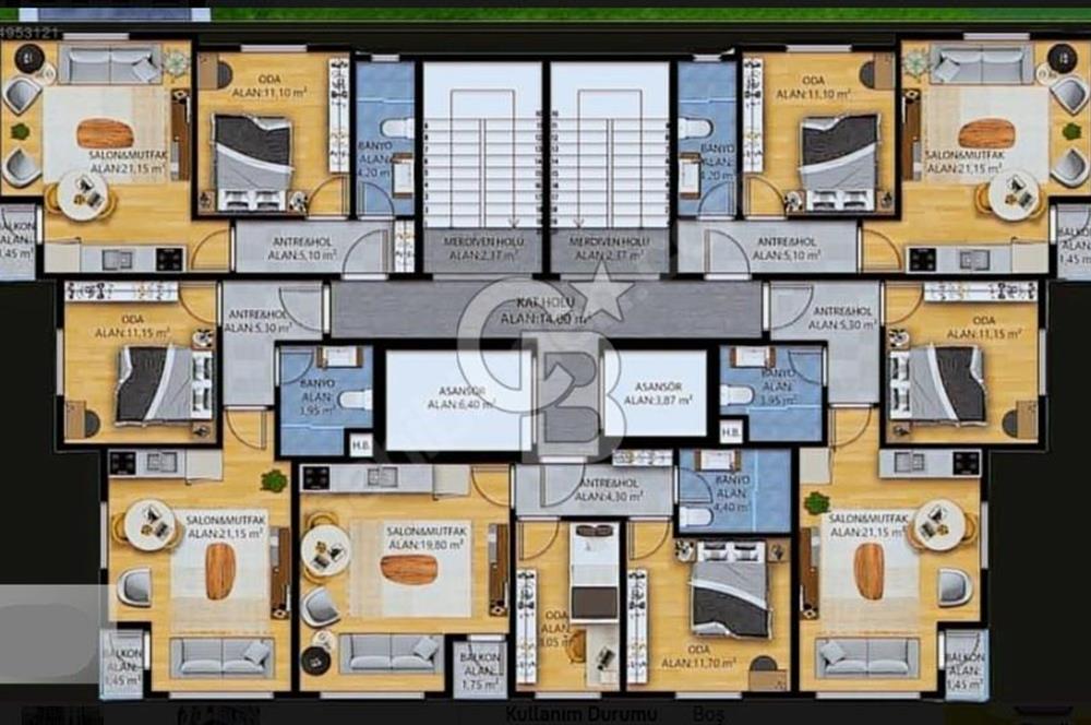 PETROL İŞ'DE MARMARAYA 400 M DENİZ MANZARALI 1+1 HAZİRAN TESLİM