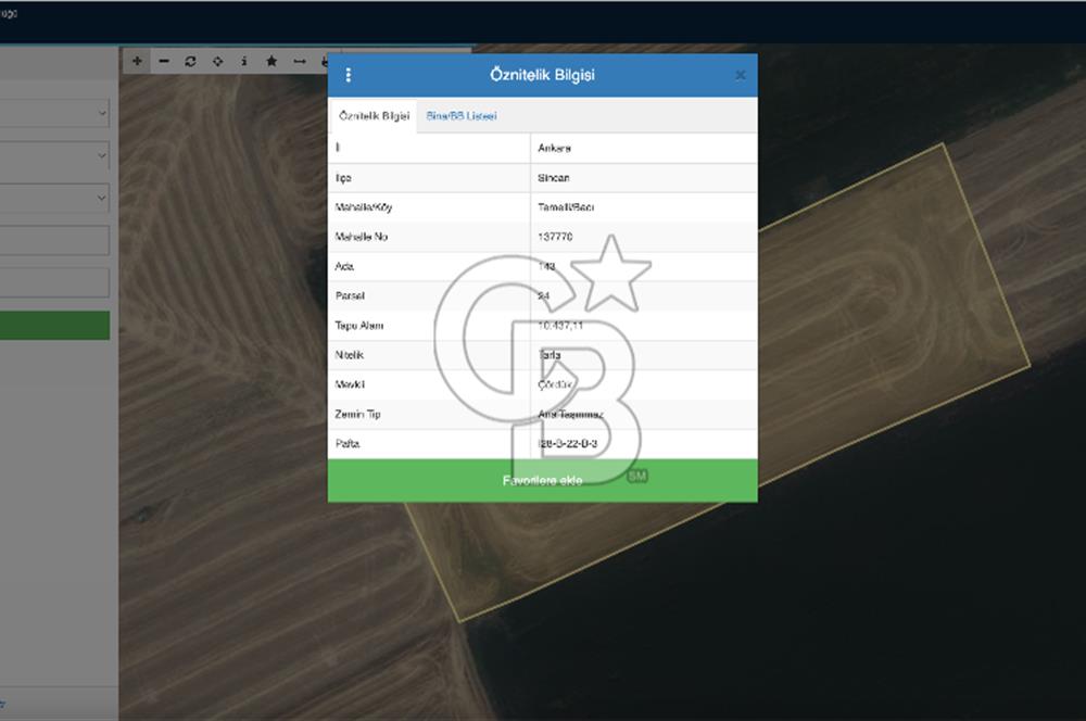 SİNCAN TEMELLİ BACI'DA 190 m²'lik TARLA