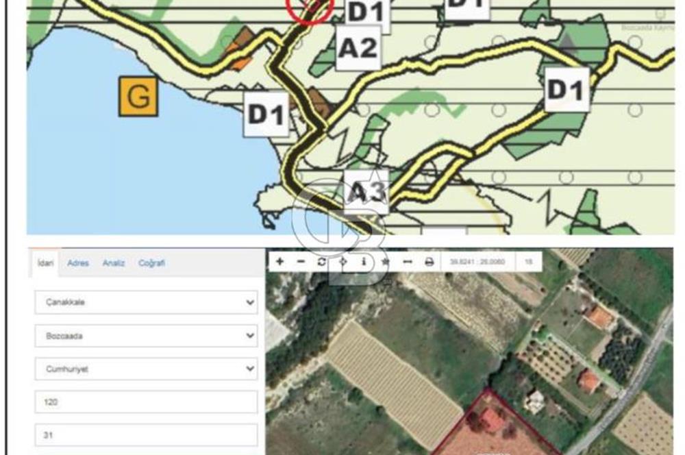 Bozcaada Sulubahçe de Deniz Manzaralı Müstakil Yazlık