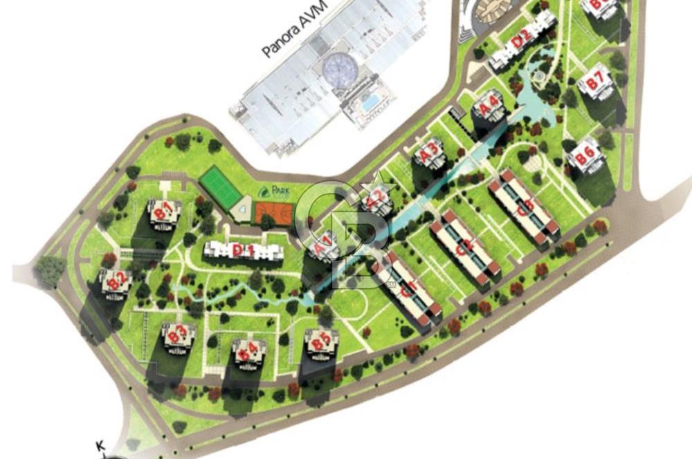 PARK ORAN KONUTLARI GÖL VE ORMAN MANZARALI , BALKONLU 3+1