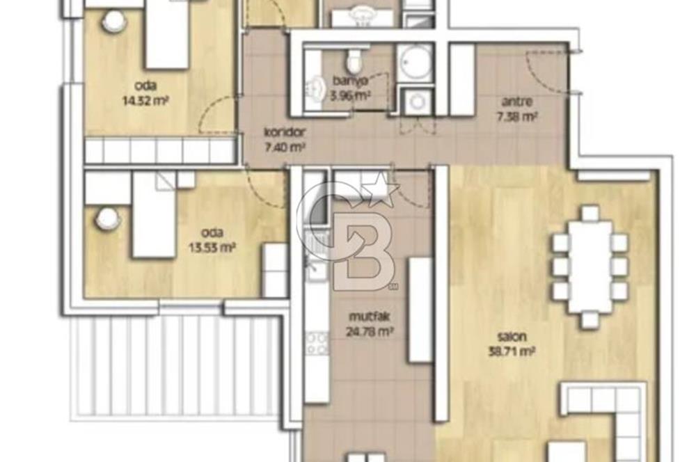 PARK ORAN KONUTLARI GÖL VE ORMAN MANZARALI , BALKONLU 3+1