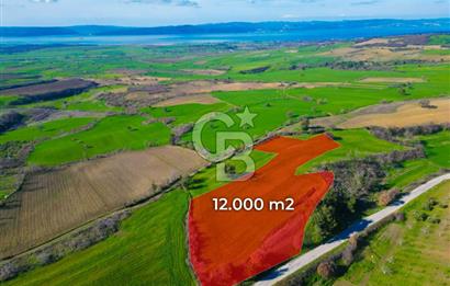 ÇANAKKALE KEMEL KÖYÜNDE BOĞAZ MANZARALI SATILIK 12 DÖNÜM TARLA