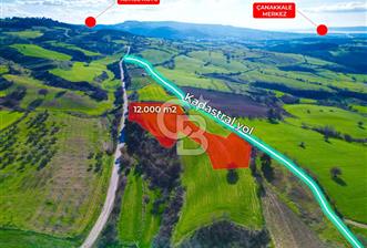 ÇANAKKALE KEMEL KÖYÜNDE BOĞAZ MANZARALI SATILIK 12 DÖNÜM TARLA - 2 - 337473