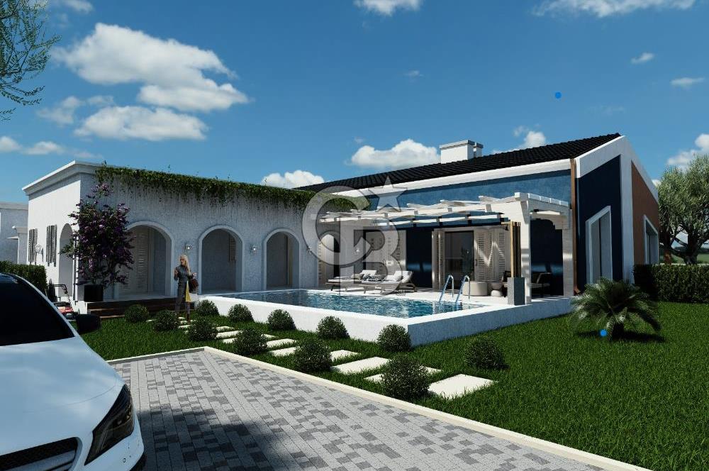Urla Kuşçular 500 M2 Arsa İçinde Tek Katlı Satılık Lüks Villa