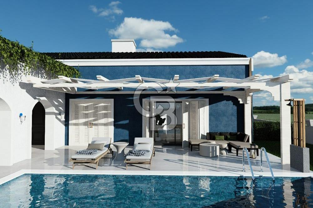 Urla Kuşçular 500 M2 Arsa İçinde Tek Katlı Satılık Lüks Villa