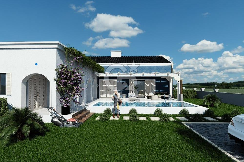 Urla Kuşçular 500 M2 Arsa İçinde Tek Katlı Satılık Lüks Villa