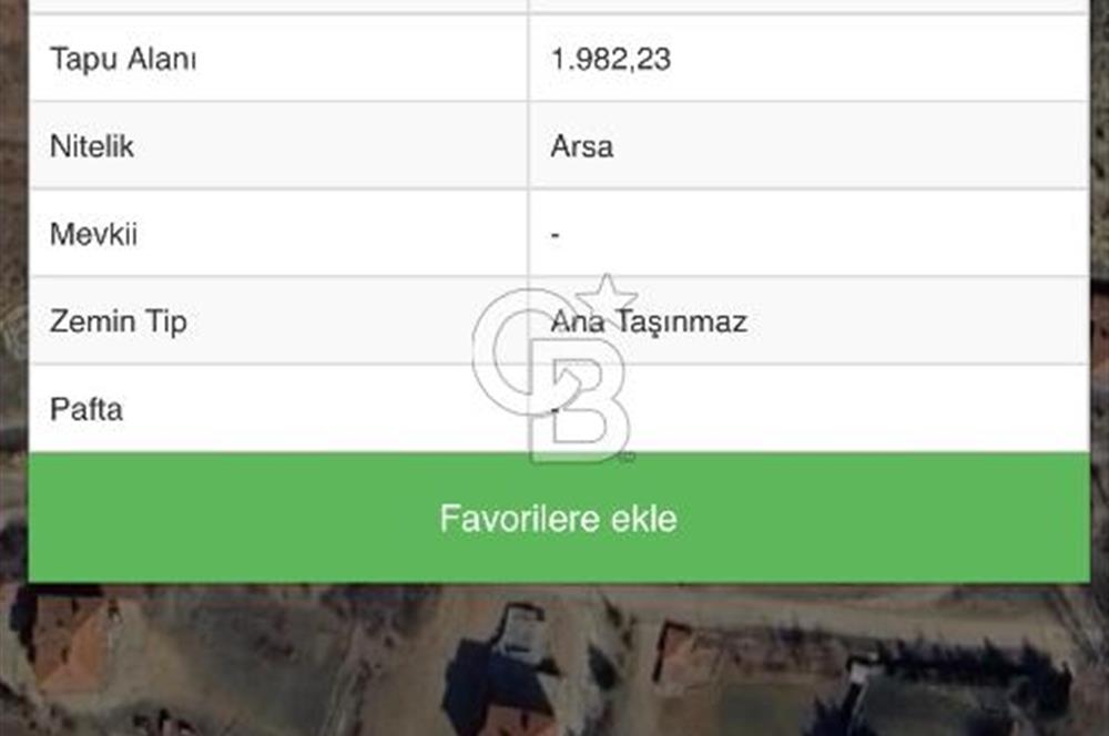 CB VİZYON BÜŞRA ERGÜL DEN ÇUBUK KIZILCA MAHALLESİNDE ARSA