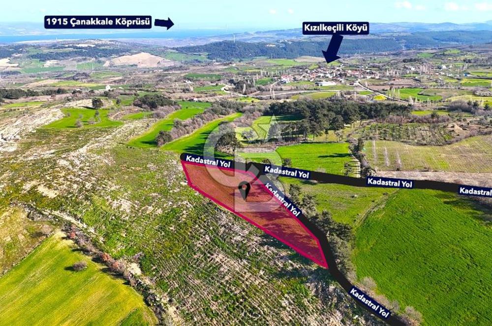 Çanakkale Kızılkeçilide Full Boğaz ve Köprü Manzaralı Tarla