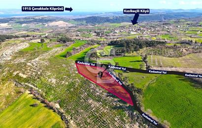 Çanakkale Kızılkeçilide Full Boğaz ve Köprü Manzaralı Tarla