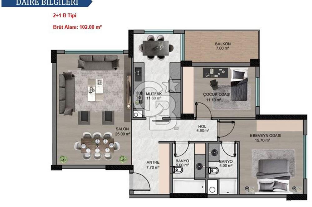 Ferra West Batıkentte Satılık Bahçe Kullanımlı Sıfır Daire