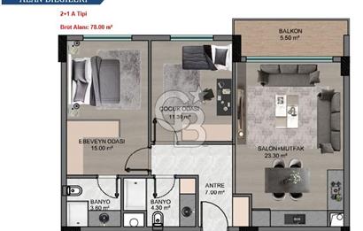 Ferra West Batıkentte Satılık Bahçe Kullanımlı Sıfır Daire