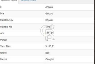 GÖLBAŞI BOYALIKTA 3150M² SATILIK ARSA - 1 - 337828