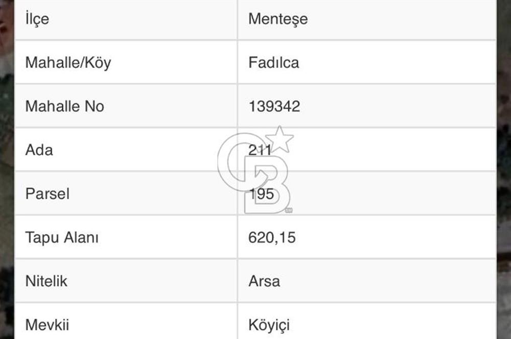 MUĞLA MENTEŞE FADILCA’DA 620 m² KÖYİÇİ İMARLI SATILIK ARSA
