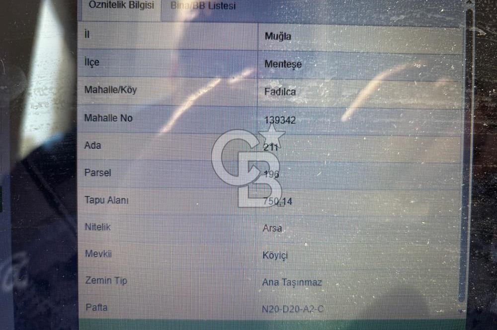 MUĞLA MENTEŞE FADILCA’DA 750 m² KÖYİÇİ İMARLI SATILIK ARSA