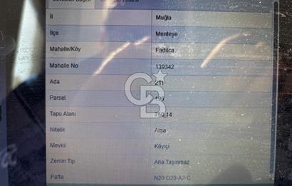 MUĞLA MENTEŞE FADILCA’DA 750 m² KÖYİÇİ İMARLI SATILIK ARSA