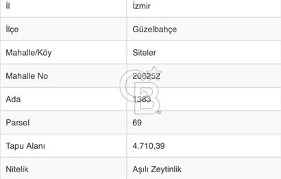 MUSELAND- İzmir Güzelbahçe Siteler'de Yatırımlık Arsa