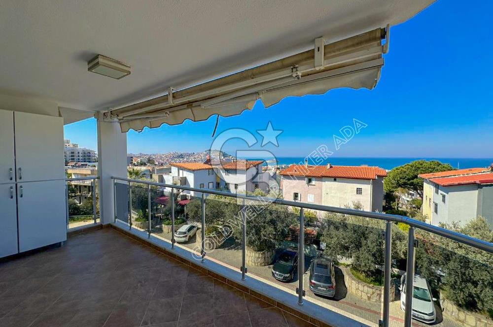 Kuşadası Merkezde Önü Kapanmaz Full Deniz ve Şehir Manzaralı Satılık 3+1 Daire 