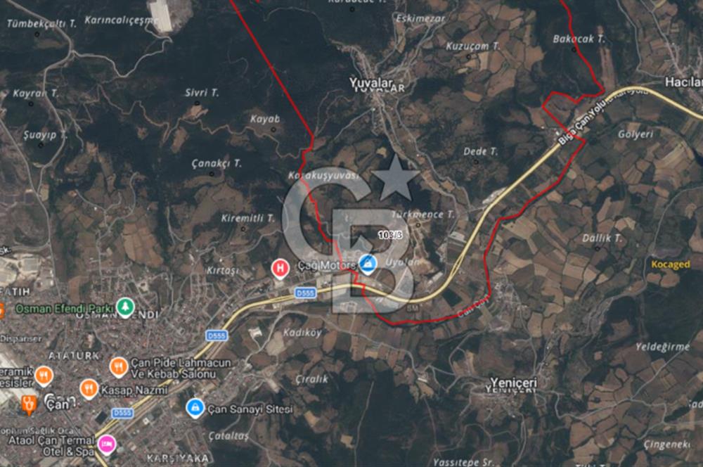 Çanakkale Çan Yuvalar Satılık Villa İmarlı 354 M2 Arsa