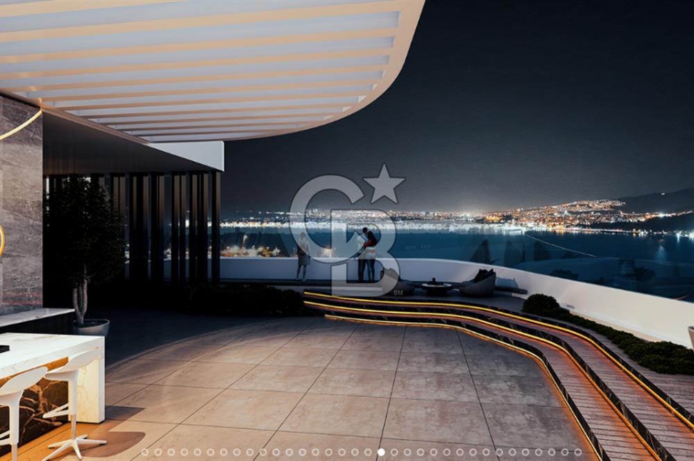 İzmir İnci Smyrna'da Deniz Manzaralı 1+1 Daire