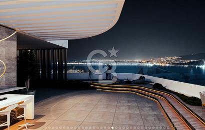 İzmir İnci Smyrna'da Deniz Manzaralı 1+1 Daire