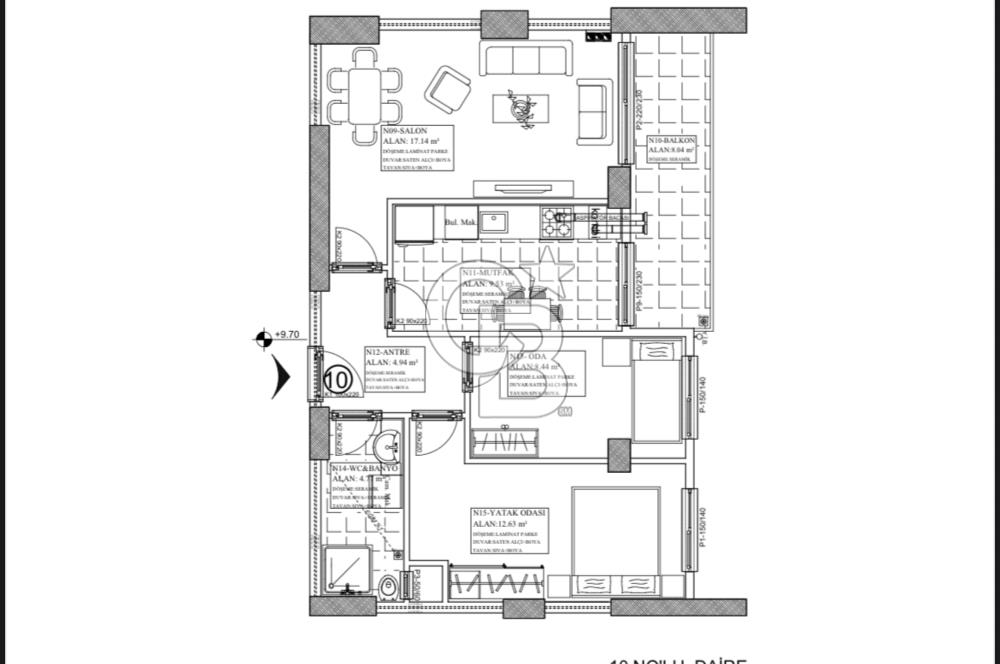 Çanakkale Lapseki Çardak Geniş Balkon Boğaz Manz Sıfır 2+1 Daire