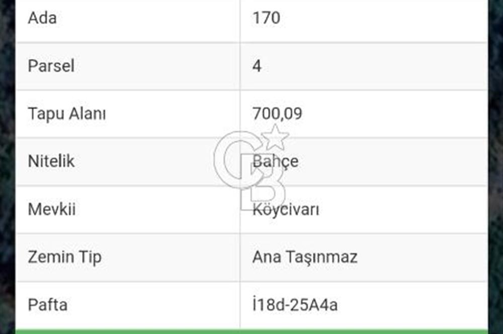 CB LEADER DAN SATILIK BAHÇE