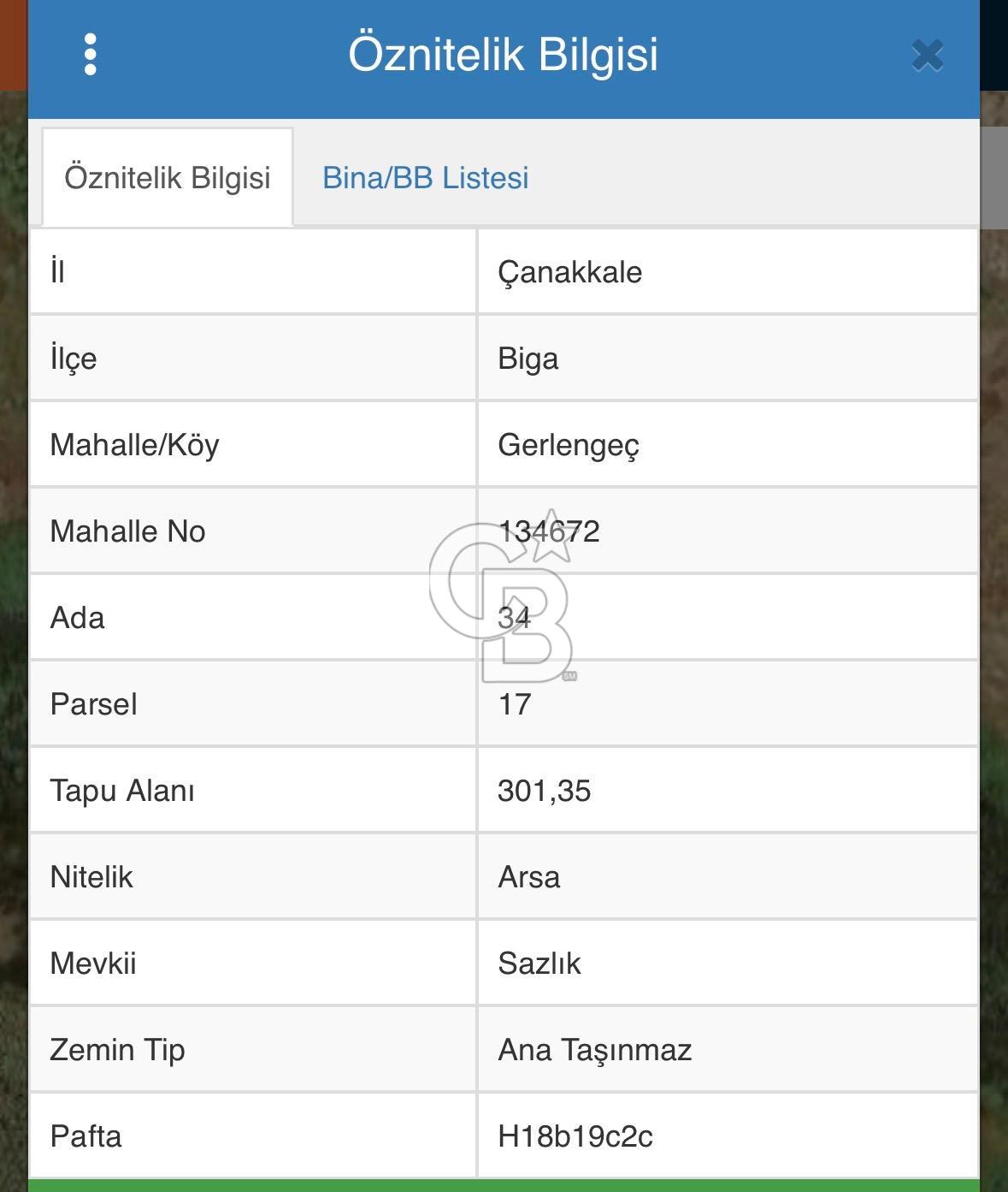 BİGA GERLENGEÇ SATILIK ARSA 
