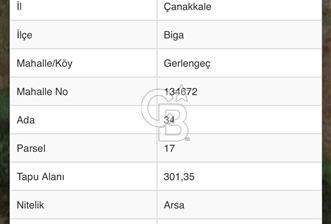 BİGA GERLENGEÇ SATILIK ARSA  - 3 - 338553