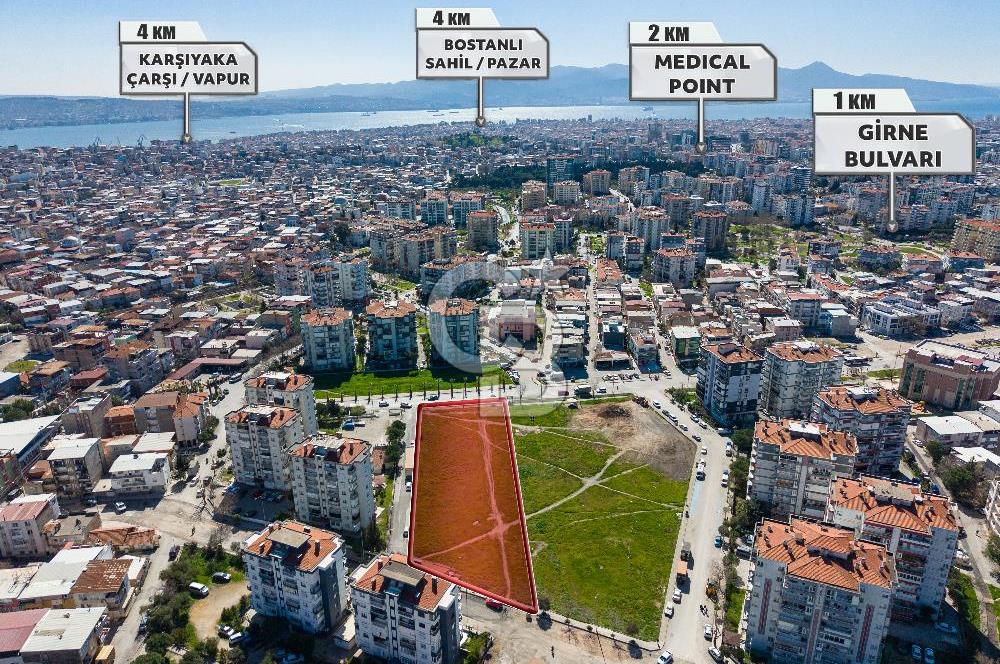 İzmir Bayraklı'da Hastane İmarlı Satılık Emsalsiz Fırsat Arsa