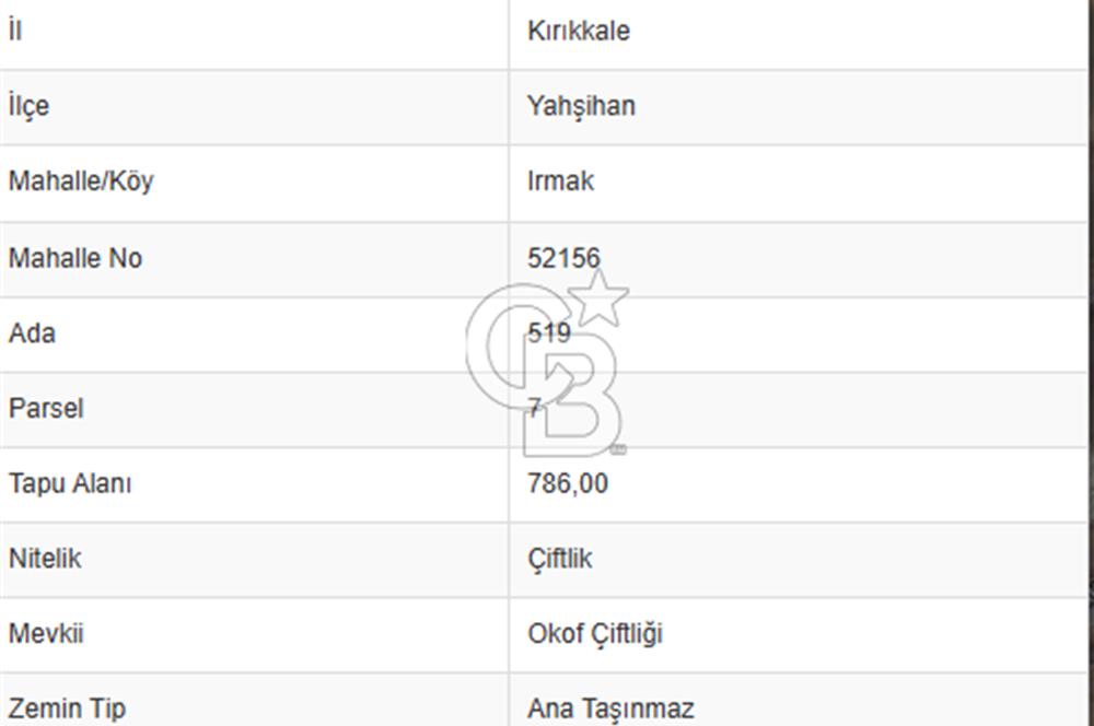 KIRIKKALE YAHŞİHAN IRMAK KÖYÜNDE SATILIK ARSA