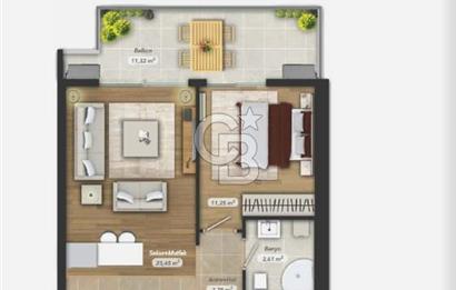 İzmir Çiğli Park Yaşam Ataşehir Eşyalı Kiralık 1+1 86 M² Daire