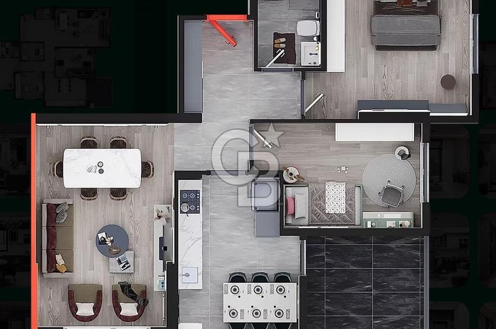 MEGA PROJEDE YATIRIM FIRSATI! VADİ MANZARA EVLERİ 5. ETAPTA 1+1!