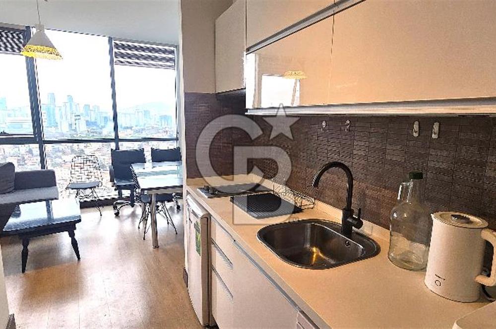 ATAŞEHİR DUMANKAYA İKON SATILIK TAM EŞYALI 1+0 DAİRE FIRSATI 