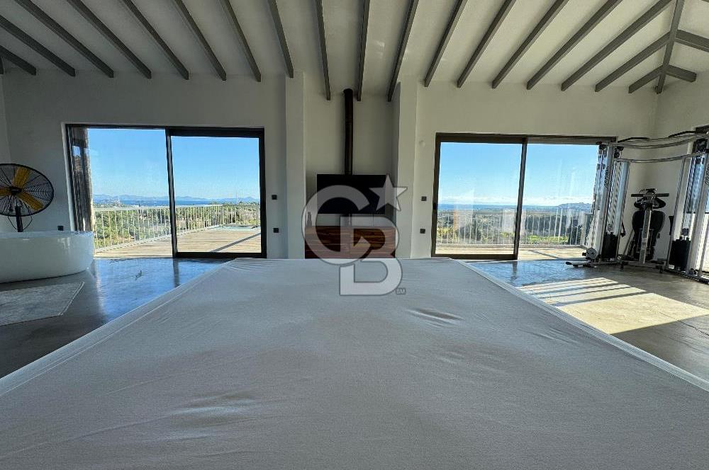 Datça Kızlan'da Satılık Özel Tasarım Havuzlu Taş Mimarili Villa