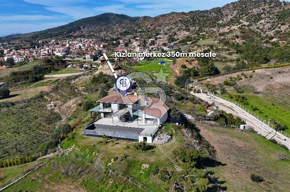 Datça Kızlan'da Satılık Özel Tasarım Havuzlu Taş Mimarili Villa