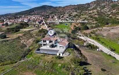Datça Kızlan'da Satılık Özel Tasarım Havuzlu Taş Mimarili Villa