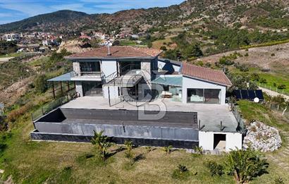 Datça Kızlan'da Satılık Özel Tasarım Havuzlu Taş Mimarili Villa