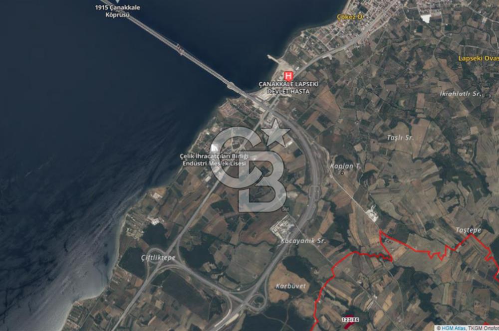 Lapseki Kocaveli'de Boğaz Manzaralı 9.650m² Satılık Arazi