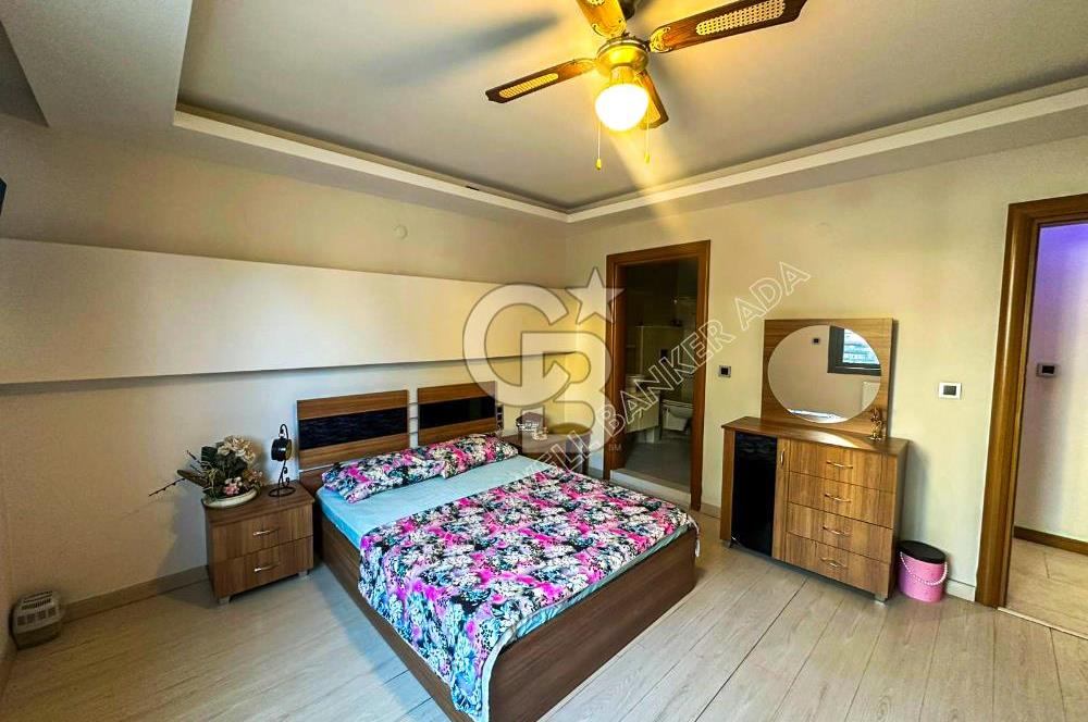 Kuşadası Marina’da 140 m² 2+1 Köşe Bahçe Katı Daire | Eşyalı | Kapalı Mutfak | Havuzlu Site