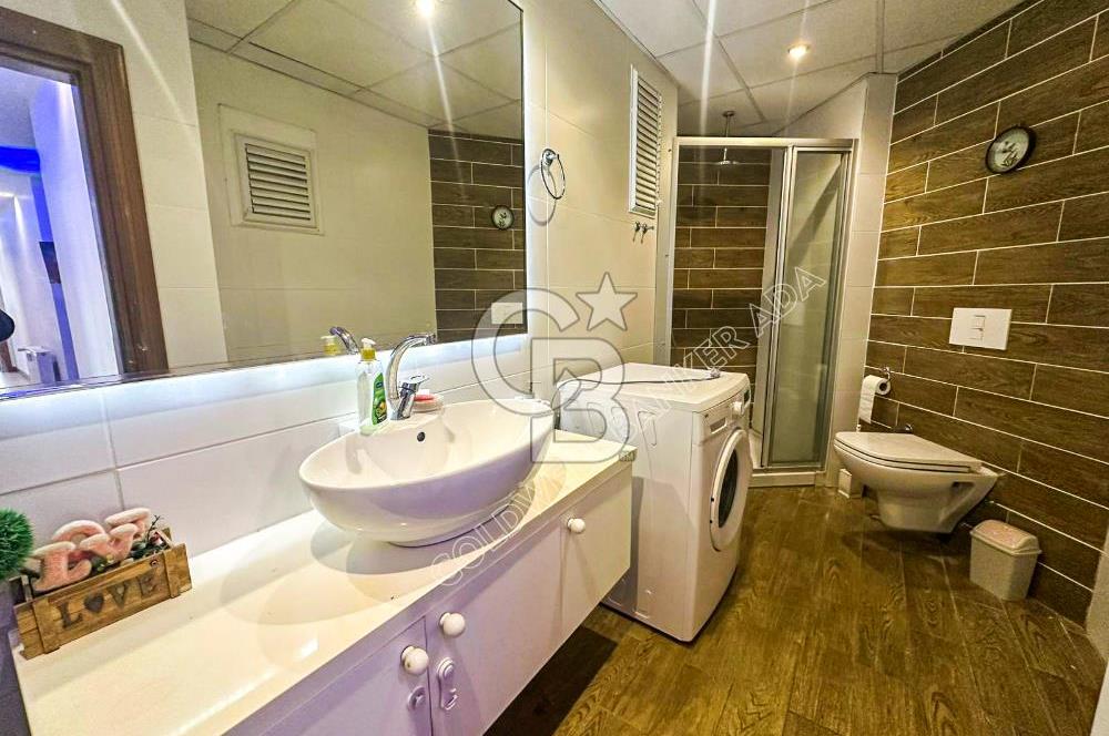 Kuşadası Marina’da 140 m² 2+1 Köşe Bahçe Katı Daire | Eşyalı | Kapalı Mutfak | Havuzlu Site