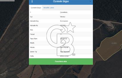 ÇANAKKALE MERKEZ KIZILCAÖREN'DE SATILIK ARAZİ