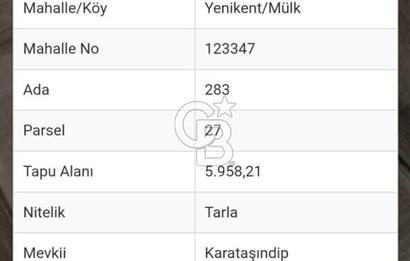 SATILIK TARLA – ANKARA / SİNCAN / YENİKENT